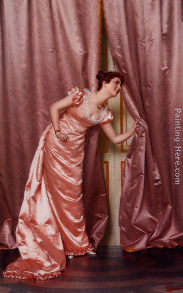 Eavesdropping painting - Vittorio Reggianini Eavesdropping art painting